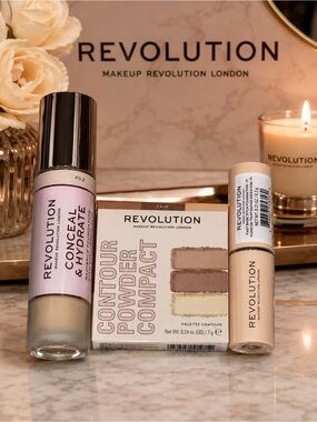 NIB Makeup Revolution 3pc Fair Face Bundle -